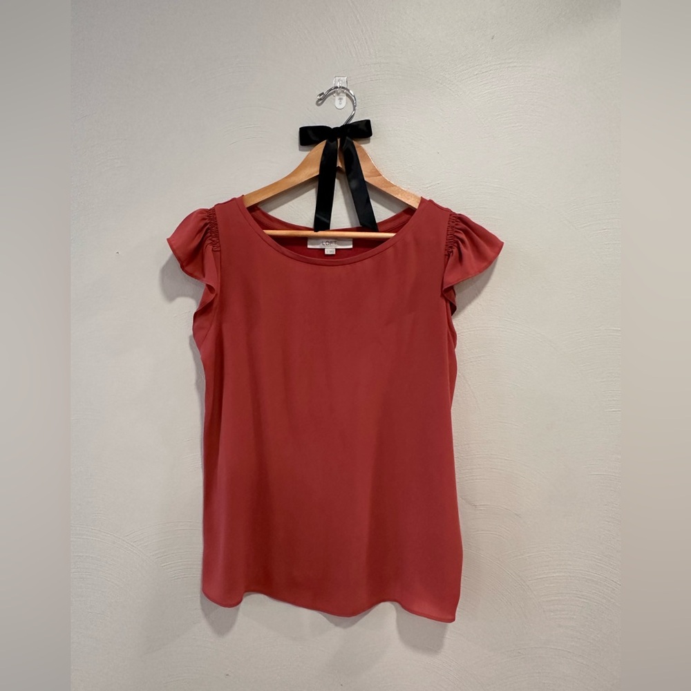 LOFT Ruffle Sleeve Multi Media Blouse
